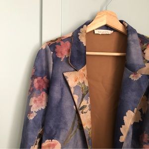Anthropologie Suede Floral Style Blazer/Jacket